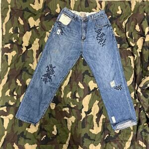 Vintage Baggy embroidered mens jeans